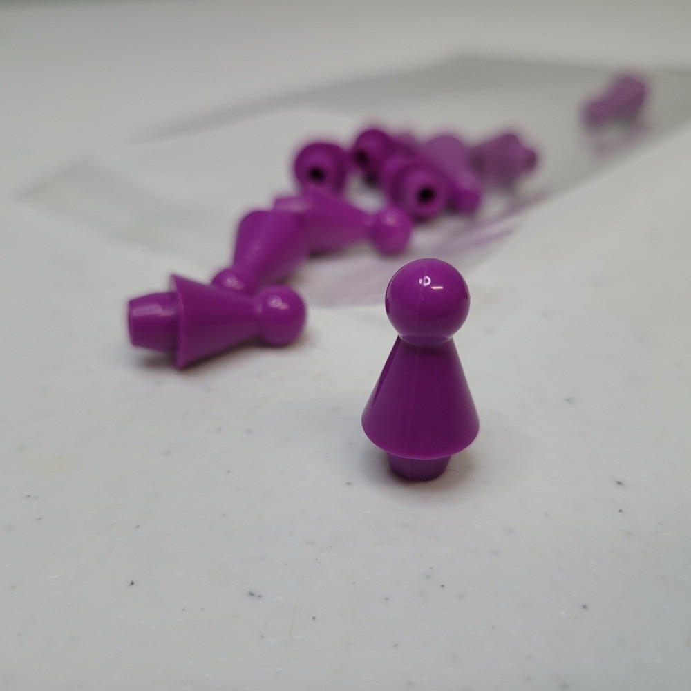 Chinese Revolution Peg Pieces Purple Replacement Pawns‎ 10 Count Board Game 1 in
